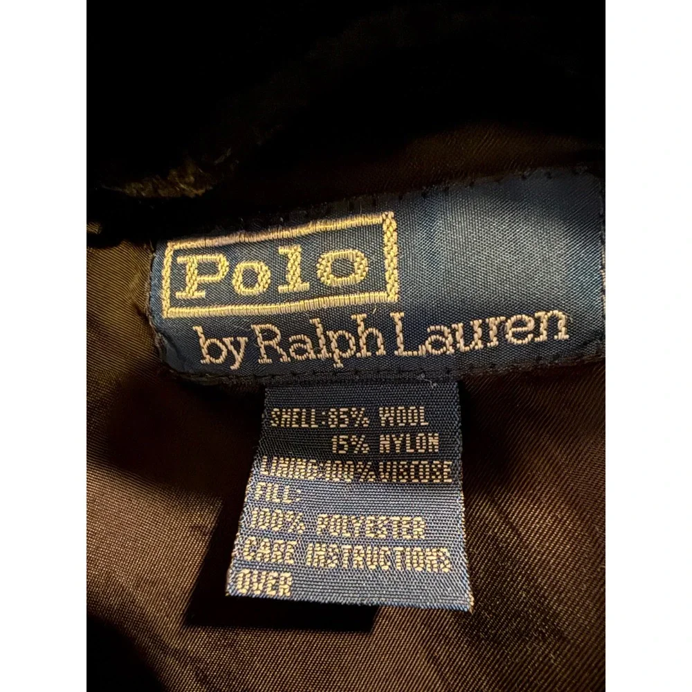 Polo Ralph Lauren XXL Black Wool Blend Jacket Full Zip Womenswear Style‎